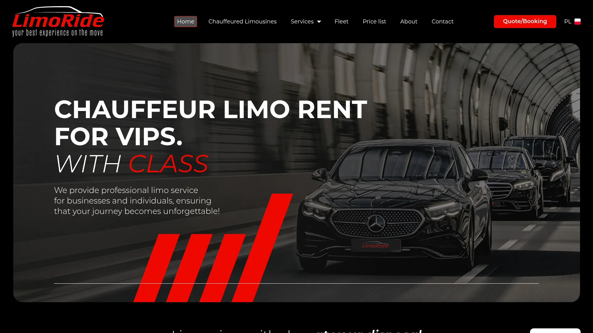 Screenshot of limoride.eu