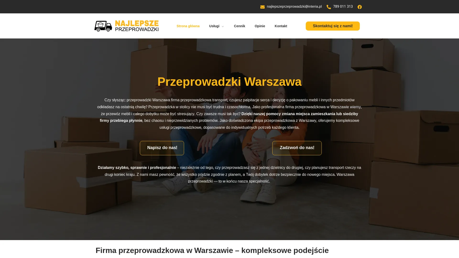 Screenshot of najlepszeprzeprowadzki.pl