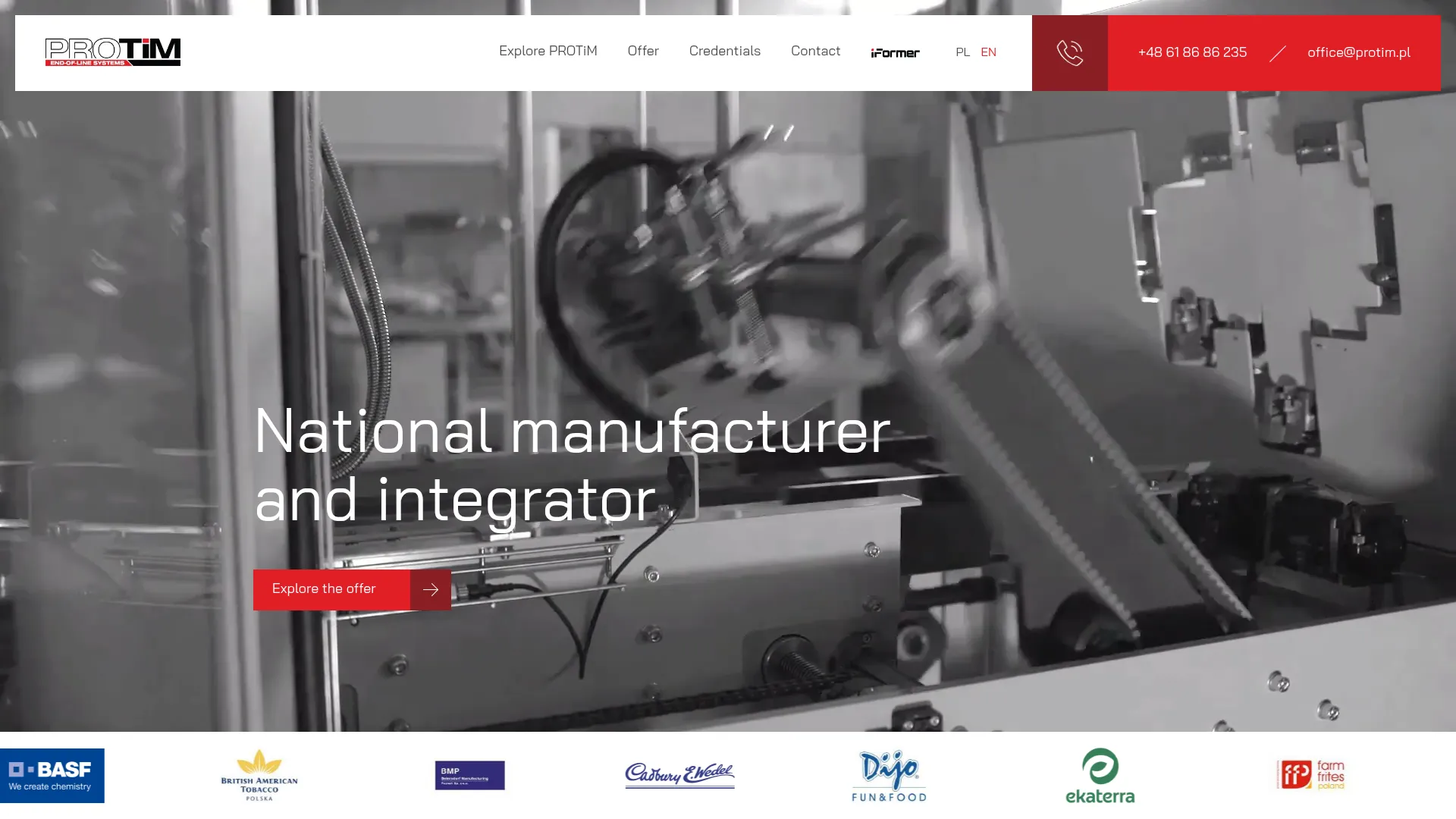 Screenshot of www.protim.pl