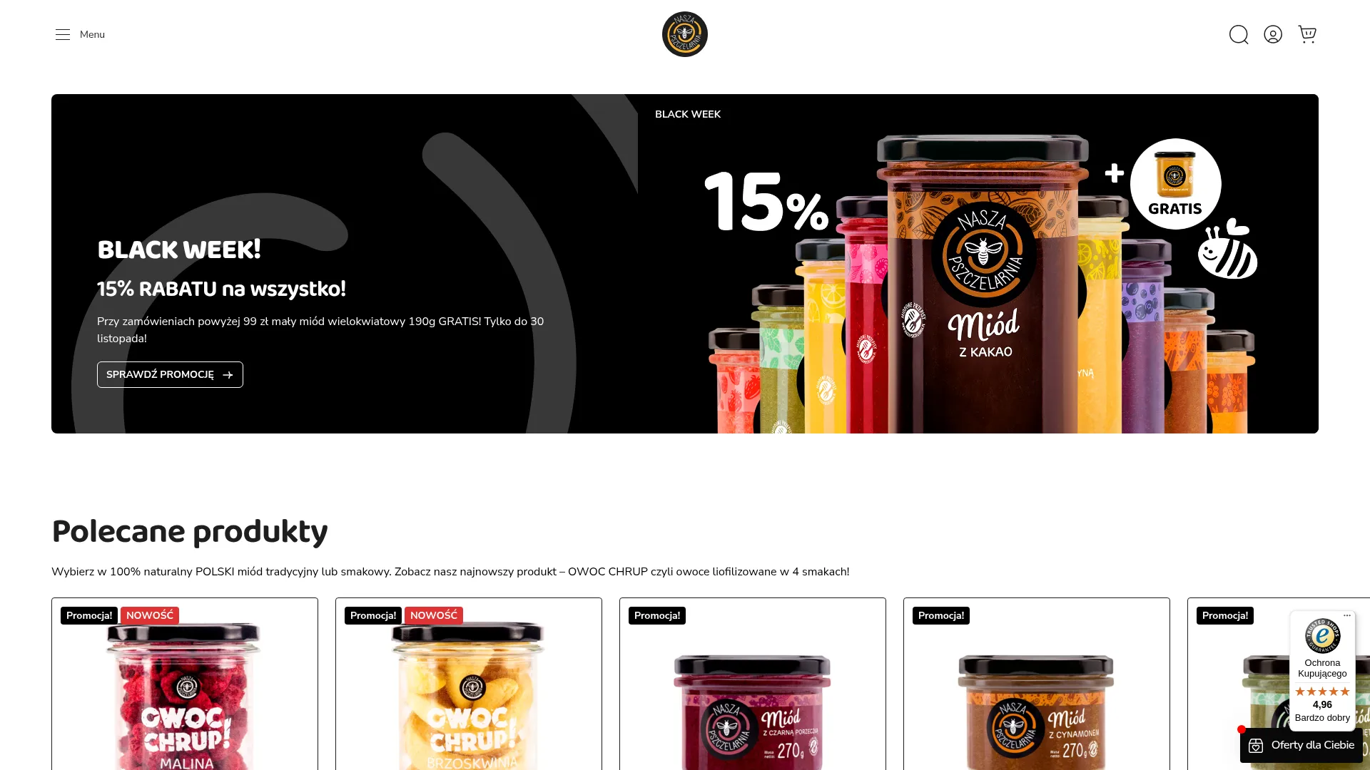 Screenshot of naszapszczelarnia.pl