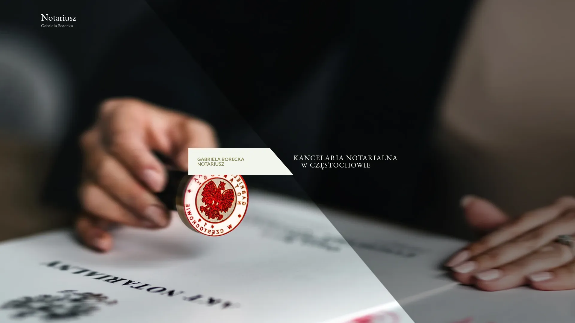 Screenshot of notariuszborecka.pl